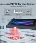 Beefed Up Eight Inch Rugged Tablet Running Windows 11 Pro With Honeywell N4680 Scanner capturing barcodes and QR codes.