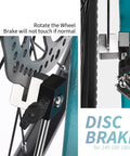 Wheel Truing Stand For 16-29 Inch Bikes, DIY Rim Maintenance Tool With Spoke Wrench, zoom on disc brake adjustment