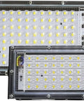 JUDYSSY Security Lights Outdoor Led Floodlight Waterproof Ip65 Led Reflector L featuring two sizes with multiple LED chips.