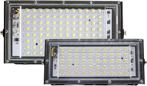 JUDYSSY Security Lights Outdoor Led Floodlight Waterproof Ip65 Led Reflector L featuring two sizes with multiple LED chips.