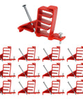 Goouu 40 Pcs Multi Cable Staples For Securing Low Voltage Wires Efficiently featuring red polyethene clamps with metal pins.