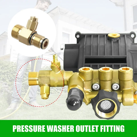 Plug And Play Outlet Fitting Kit For Pressure Washer 22 Mm With Boost Valve and Soap Injector Body Replacement Fits DXPW Series
