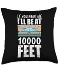 Funny Hang Glider Art Throw Pillow For Men And Women Who Live For Hang Gliding And Flying High, Durable 100 Percent Polyester Double Sided Decor