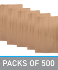 Jumbo Natural Kraft Paper Merchandise Bags 17W X 3D X 24H Bulk Case Of 500, featuring flat brown design for retail use.