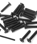 30 Pack Flat Head Allen Bolts For Furniture With One Quarter Twenty Thread And One Quarter Inch Length Black Carbon Steel