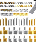 80 Piece Zipper Stops Kit For Bags Backpacks Coats Jackets And Jeans Metal Zipper Repair Set With Size 3 5 8 10 Latches