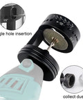 Healthy Tungsten Electrode Grinding Head With Dust Guard Housing For TIG Welding, showing 35mm diamond wheels and adjustment angles.