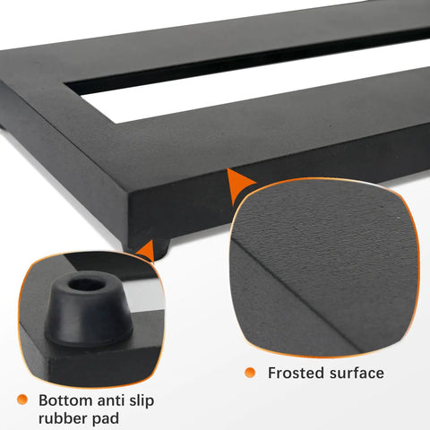 Ultra Portable Mini Guitar Pedal Board Kit With Aluminum Alloy Black Finish 15 By 5.7 By 1.18 Inches frosted surface detail