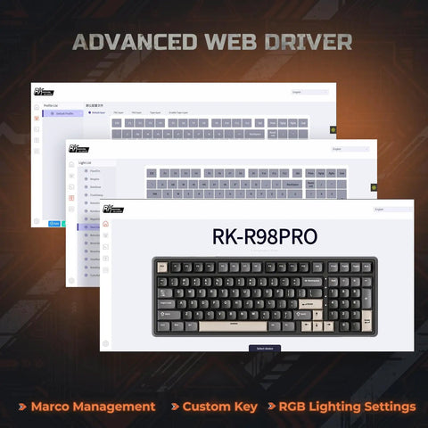 Advanced Web Driver settings for Your Legit Top Shelf 98 Key Gasket Mount Mechanical Keyboard With Numpad And Volume Knob.