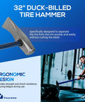 Bead Breaker Tire Hammer For Easy Tire Removal And Maintenance In Cars Trucks ATVs Motorcycles And More Heavy Duty 32 Inch