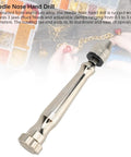 Needle Nose Hand Drill Set With Ten PCB Mini Drill Bits For Resin Clay Crafting Micro Twist Drill Bits And Mini Drill Bit Kit Included Portable Aluminum Hand Drill For Precise DIY Hobby Projects