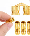 Set Of 6 8 Mm Hidden Brass Hinges For Cabinets And Jewelry Boxes With 180 Degree Opening Invisible Mount Gold Finish DIY Hardware For Small Boxes And Easy Craft Projects
