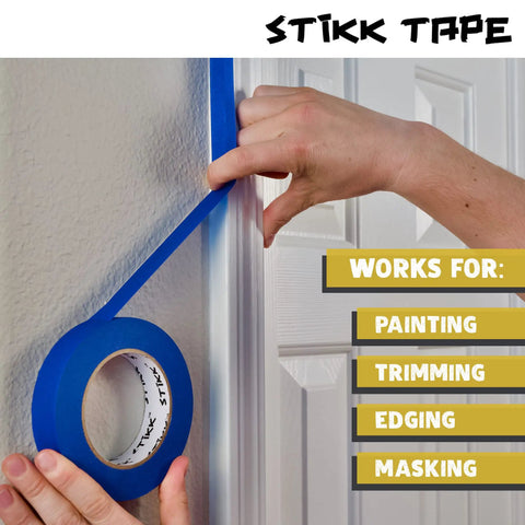Painter Tape For Sharp Lines And Clean Edges 1 Inch By 60 Yards Yellow Masking Tape For DIY Paint Projects Removable With No Residue And No Tears Ideal For Edges Trim Ceilings And Color Blocking