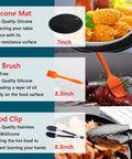 17 Piece Must Have Kickass Air Fryer Accessory Kit For 7 Inch Square Pans And Racks Silicone Mat, Oil Brush, Food Clip