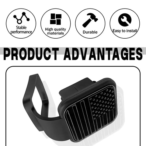 Dust Proof Trailer Hitch Plug 1.9 Inch Hitch Cover for Cars and Trailers Square Mouth Black Protection Cap Durable TPU Plug and Play Easy