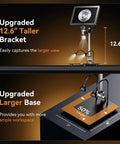 Digital Coin Microscope With Built In Light, 10 Inch IPS Display For Close Up Mint Marks, Dates, Die Cracks, Doubling And Edge Details, Perfect For Home Coin Collecting, Club Sessions, Penny Roll Hunters, And Coin Nerds. Upgraded 12.6-inch bracket and larger base.