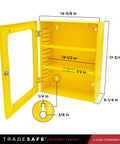 Lockout Tagout Cabinet For Unfilled Station Wall Mountable LOTO Box Industrial Grade 19 Gauge Steel With Durable Shackle Holders