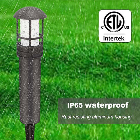 Solar Pool Lights For Above Ground Pools, 8-Pack Low-Voltage Pathway Lights, 3W 12V, waterproof aluminum, ETL Listed in rain