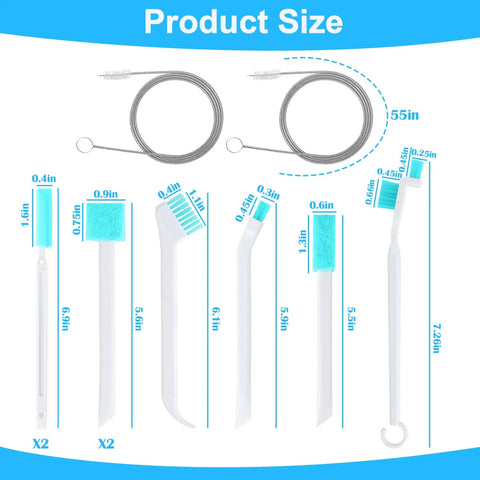 Ice Maker Cleaning Brush Kit For Countertop Machines No Fuss Deep Clean With 2 Extra Long Pipe Cleaners And 8 Small Crevice Brushes