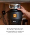 Installation of a Powerful 1/2 HP Continuous-Feed Garbage Disposal With Sound Reduction, 2600 RPM Vortex Motor
