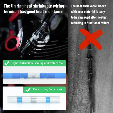 Get A Massive 100 Piece Kit Of Heat Shrink Butt Terminals With Waterproof Seal For Perfect Wire Splices And Electrical Connector Jobs That Last. heat shrink butt terminal splice comparison