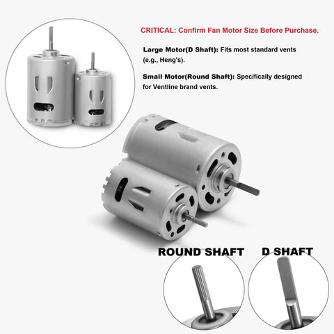 Top Tier 6 Inch Rv Vent Fan 130 Cfm Direct Swap For Ventline BVD0218-00 Camper Roof Exhaust motor sizes comparison image