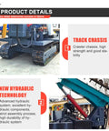 Beefy Hydraulic Guardrail Pile Driver Machine crawler chassis detail for post installation on highways.