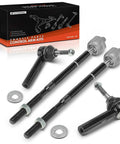 Front Inner And Outer Tie Rod End Kit For Dodge Journey 2009 Through 2020 Direct Fit Replacement To Fix Loose Steering Squeaky Clunky Noises And Unstable Handling With Durable Alloy Steel Joints For An Easy Install And A Smoother Ride.