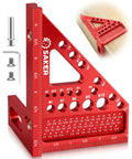 3D Multi Angle Measuring Square Ruler For Woodworking And Construction Pro Grade Aluminum Carpenter Square with visible scales