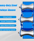 Heavy Duty Cable Puller Sheave For Industrial Laying High Load Wire Tugger Pulley Efficient Cable Feeding Wheel Steel Pulley Attachment displayed vertically