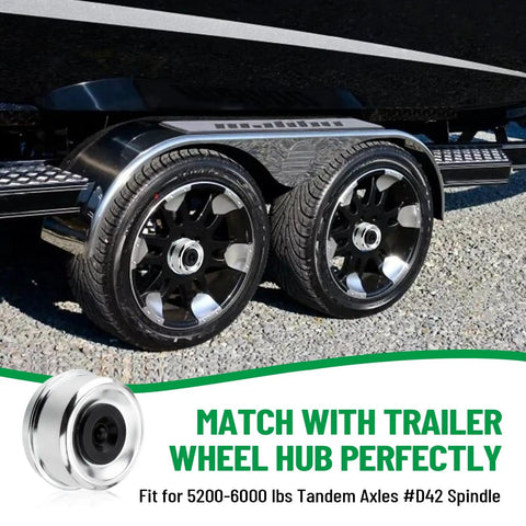 Ready To Roll Premium Trailer Hub Bearing Kit For Tandem Axles 5200 6000 Lb on dual axle trailer wheels with D42 spindle