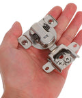 Concealed Cabinet Hinges With Soft Close Inset Folding Box Hinges And Adjustable Hydraulic held in hand for size reference