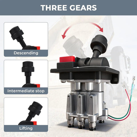Beefed-Up Heavy-Duty PTO Hoist Air Shift Control Valve With Automatic Kick-Out For Dump Trucks And Trailers, 3-Position Tipper Valve