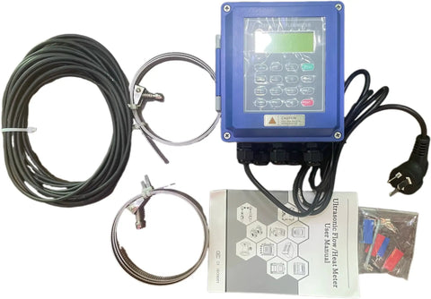 Waterproof Ultrasonic Flow Meter With RS485 IP67, Clamp On Sensor TM 1, DN50 700mm with cables, user manual and accessories.
