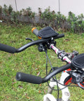Clip On Aero Bar For Road And Mountain Bikes Aluminum Alloy TT Handlebar Armrest With Grip Friendly Grips for comfort and easy control on bike