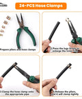Automotive Vacuum Hose Kit With 6 Five Foot Hoses 64 Hose Connectors 24 Clamps Silicone Vacuum Tubing For Cars DIY clamp use