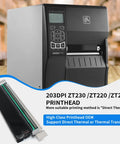 New Printhead For ZT230 ZT220 ZT210 Thermal Barcode Printers Replacement 203Dpi OEM Quality Compatible With ZT200 Series Industrial Label Printers Plug And Play Setup Durable Performance, 203DPI