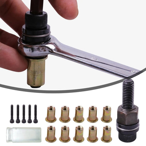 Rivet Nut Kit With Female Head M3 To M10 High Performance Mandrels For Repairing Doors And Windows Diy Tool Versatile Manual