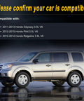 Vehicle compatibility list with silver Honda SUV for Alternator For Honda Odyssey 2011 2013 And Pilot 2012 2015 3.5L V6 Replacement