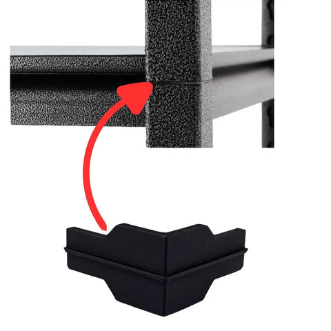 Twelve Pack Heavy Duty Corner Braces For Garage Shelving Systems Solid Black Steel Rack Connectors No Sweat Install Compatible With Whalen Style Storage Frames Legit Tough And Built To Take A Beating