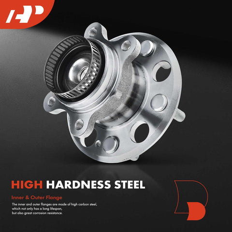 Rear Wheel Bearing And Hub Assembly 5 Lug Fit Hyundai Elantra 2008-2012 with 4 Wheel ABS L4 2.0L Engine Replacement, steel construction