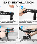 Step-by-step easy installation of Adjustable Bike Stem 25.4mm 31.8mm for MTB and road bikes, 90 110 130 145mm, 80 degree riser