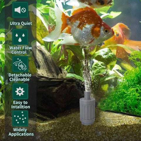 Ridiculously Quiet 500GPH Submersible Water Pump Solar Powered For Aquarium Pond Fish Tank Hydroponics Backyard Fountain