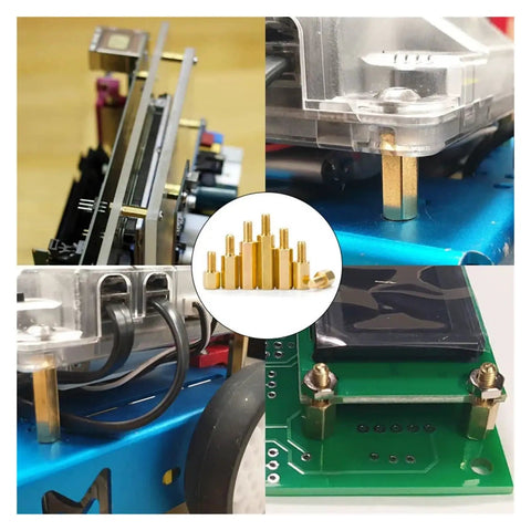 Brass Hex Standoff Assortment Kit for M2 to M6 Male and Female PCB Spacers with Brass and 304 Stainless Options Solid Electronics Mounting Gear for DIY Projects and Pro Builds on PCB mounts
