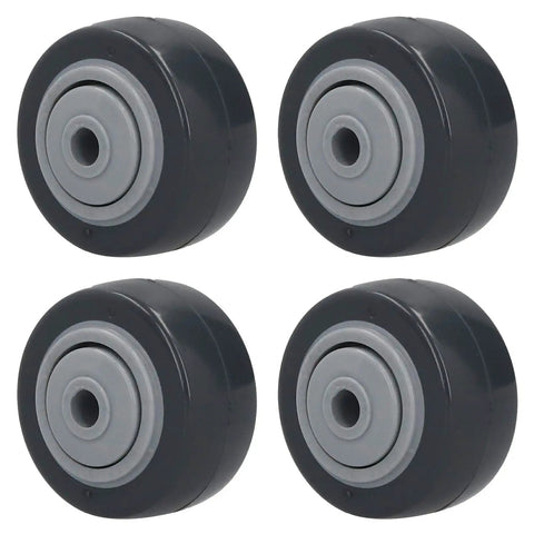 Jauarta Directional PU Wheel, Furniture Trolley Caster set of four durable polyurethane wheels with sleek black design.