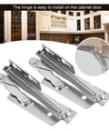 Rotating Concealed Hinges For Cabinets And Wardrobes, Heavy Duty Steel Spring Lift Hinge Set, 2 Piece, Easy Install, kitchen view