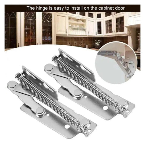 Rotating Concealed Hinges For Cabinets And Wardrobes, Heavy Duty Steel Spring Lift Hinge Set, 2 Piece, Easy Install, kitchen view