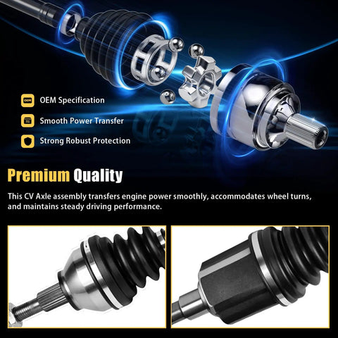 Ford Escape Front CV Axle Shaft Assembly Kit For Driver And Passenger Sides Compatible With 2013 To 2016 1 6L AWD And 2017 To 2019 1 5L AWD Two Pack Includes Left And Right NCV11164 NCV11167, CV axle boot detail