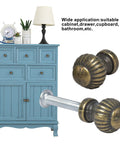 Solid Zinc Alloy Mini Cabinet Knobs Bronze Vintage Drawer Pulls Antique Style Hardware For Jewelry Box Dresser Cupboard 19Mm Height With Screws on blue cabinet