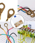 160 Piece Copper Ring Terminal Kit With M3 M4 M5 M6 M8 M10 Brass Wire Connectors Open Barrel Cable Lugs Crimp Set In Plastic Storage Box